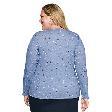 Plus Size Croft & Barrow® Essential Crewneck Long Sleeve Tee