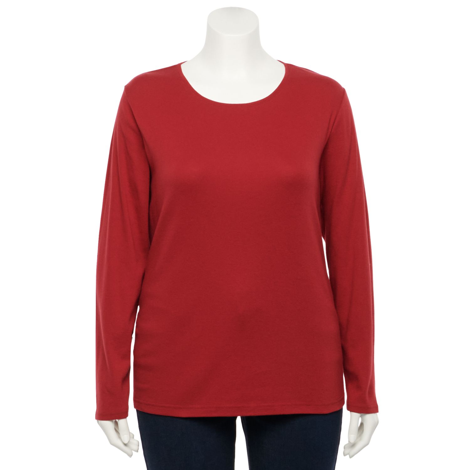 ladies plus size red tops