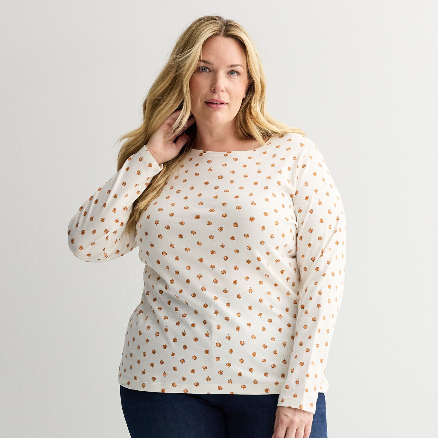 ForHailey Plus Size Long Sleeve Colorblock Top – Cute, Comfy & Versatile Tee For Women