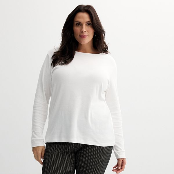 Women's plus size clearance crew neck tees