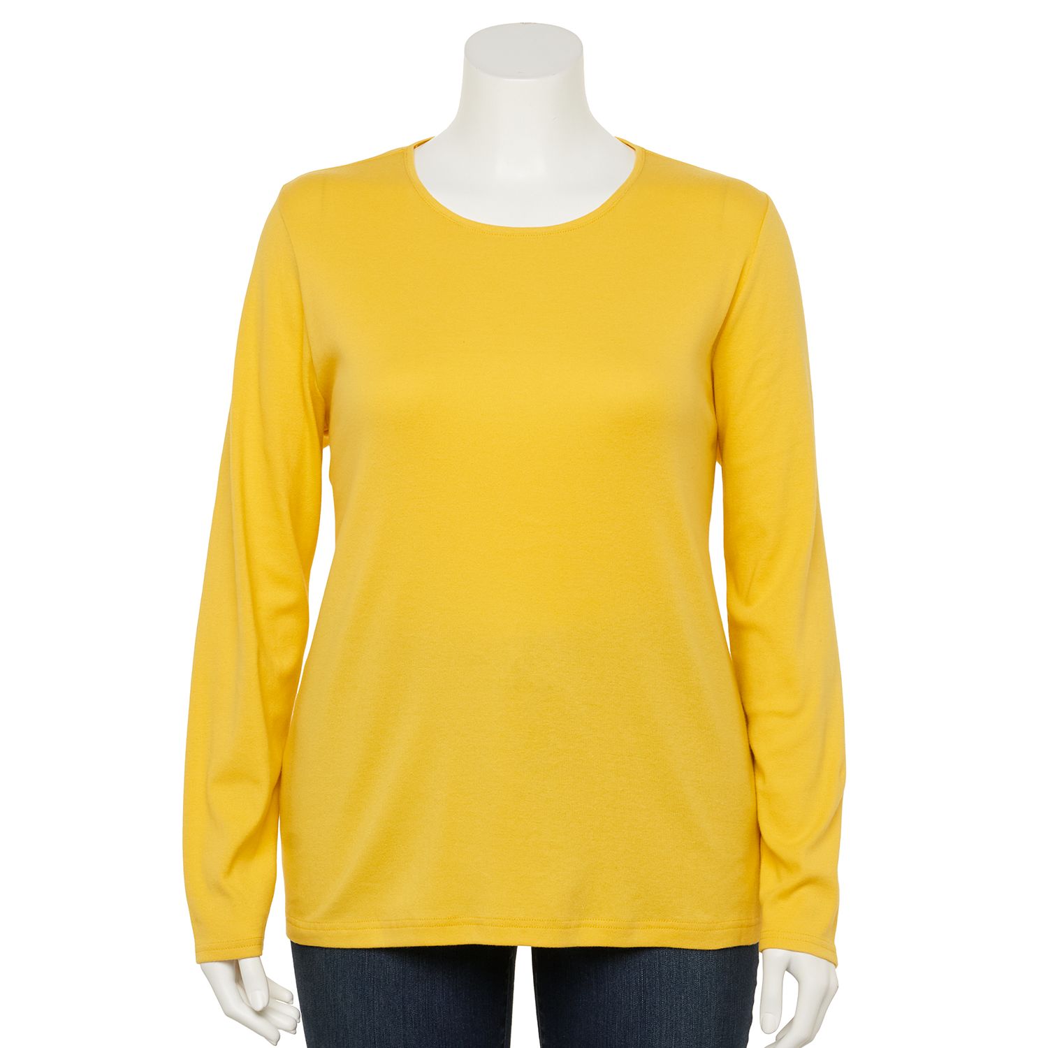 plus size yellow long sleeve shirt