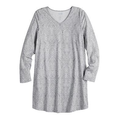 Women's Croft & Barrow® V-Neck Sleepshirt