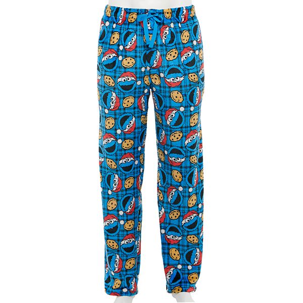 Sesame Street Cookie Monster AOP Mens Sleep Pajama Pants Small