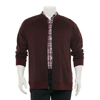Big & Tall Sonoma Goods For Life® Modern-Fit Sweater Fleece Bomber Jacket