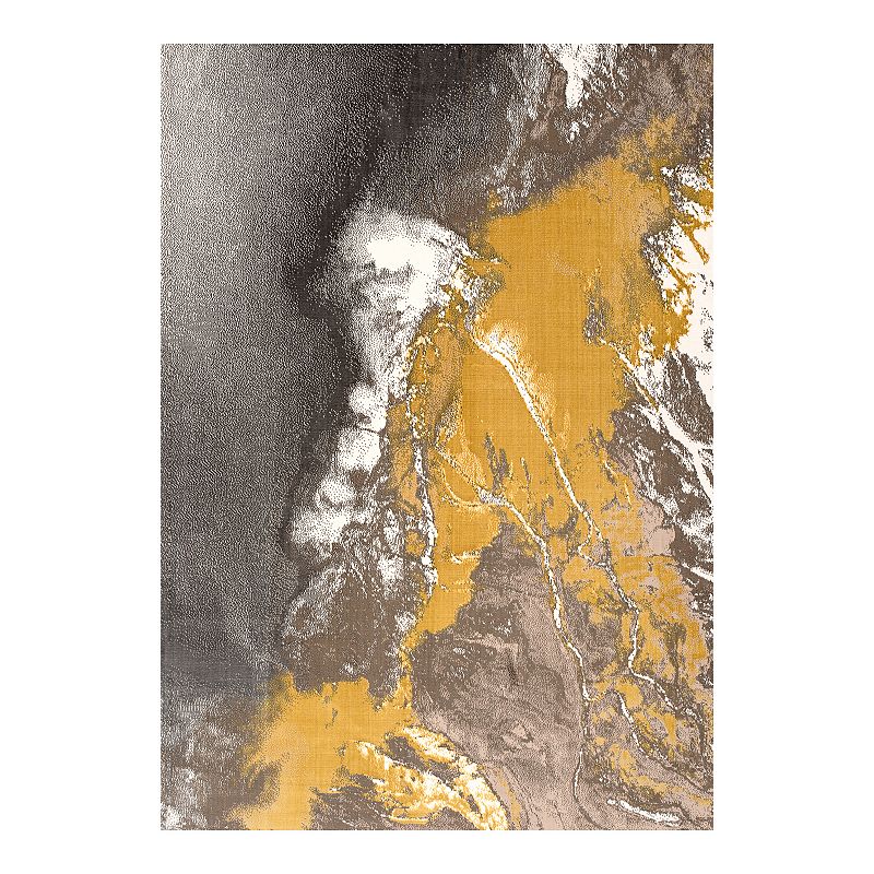 Art Carpet Nubucca Abstract Rug, Grey, 5X8 Ft