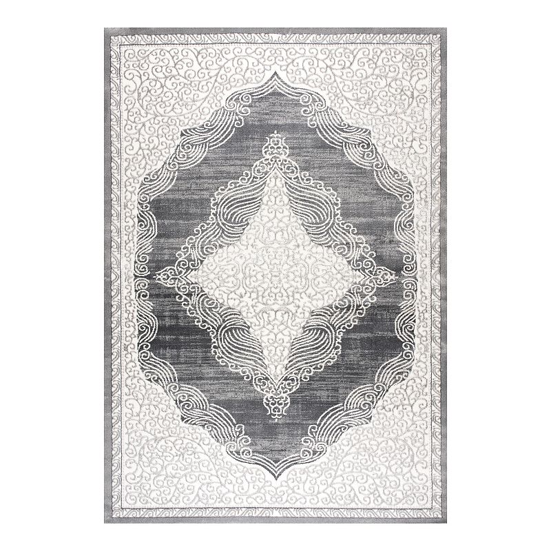 Art Carpet Parisole Medallion Rug, Grey, 5X8 Ft