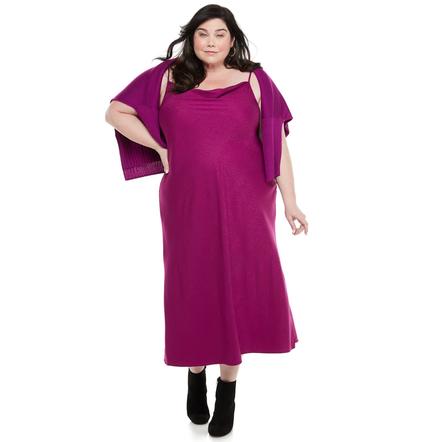 plus size slip dress satin