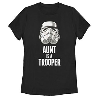 Juniors' Star Wars Stormtrooper Aunt Is A Trooper Tee