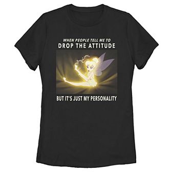 Disney's Peter Pan Tinkerbell It's Just My Personality Meme Juniors' Tee