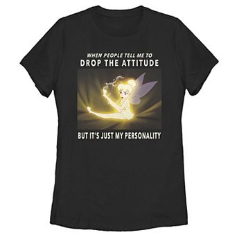 Disney's Peter Pan Tinkerbell It's Just My Personality Meme Juniors' Tee