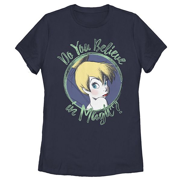 Juniors Disney Peter Pan Tinkerbell Do You Believe In Magic Tee