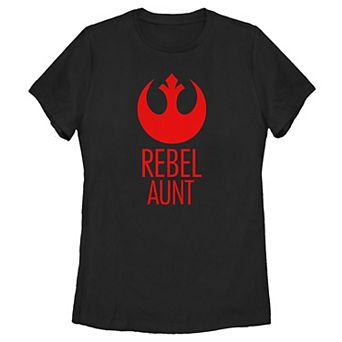 Juniors' Star Wars Rebel Aunt Rebel Logo Tee
