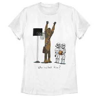 Juniors' Star Wars Chewbacca Basketball Who Invited Him Tee