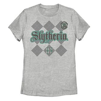 Juniors' Harry Potter Slytherin Diamond Plaid Tee