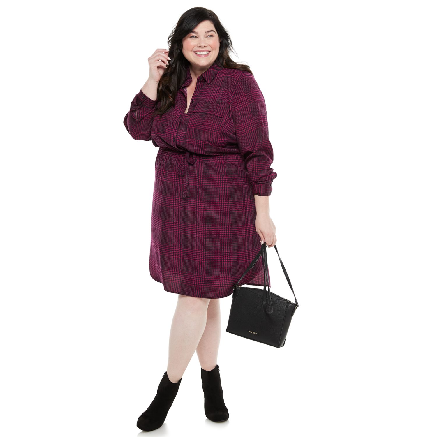 plus size utility shirt dress