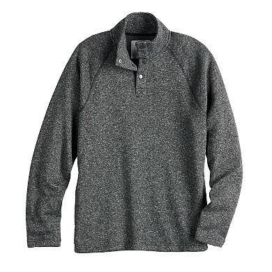 Men's Sonoma Goods For Life® Supersoft Regular-Fit Sweater Fleece Snap Mockneck Pullover