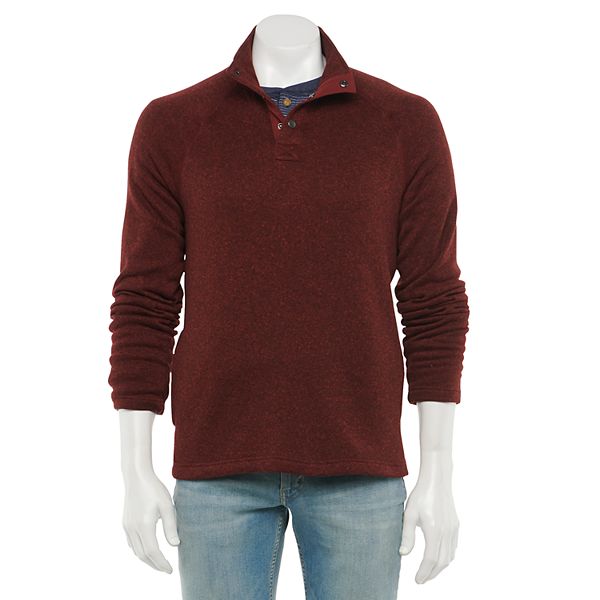 Men's Sonoma Goods For Life® Supersoft Regular-Fit Sweater Fleece Snap ...