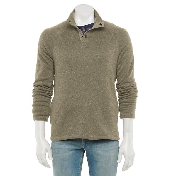 Men's Sonoma Goods For Life® Supersoft Regular-Fit Sweater Fleece Snap ...