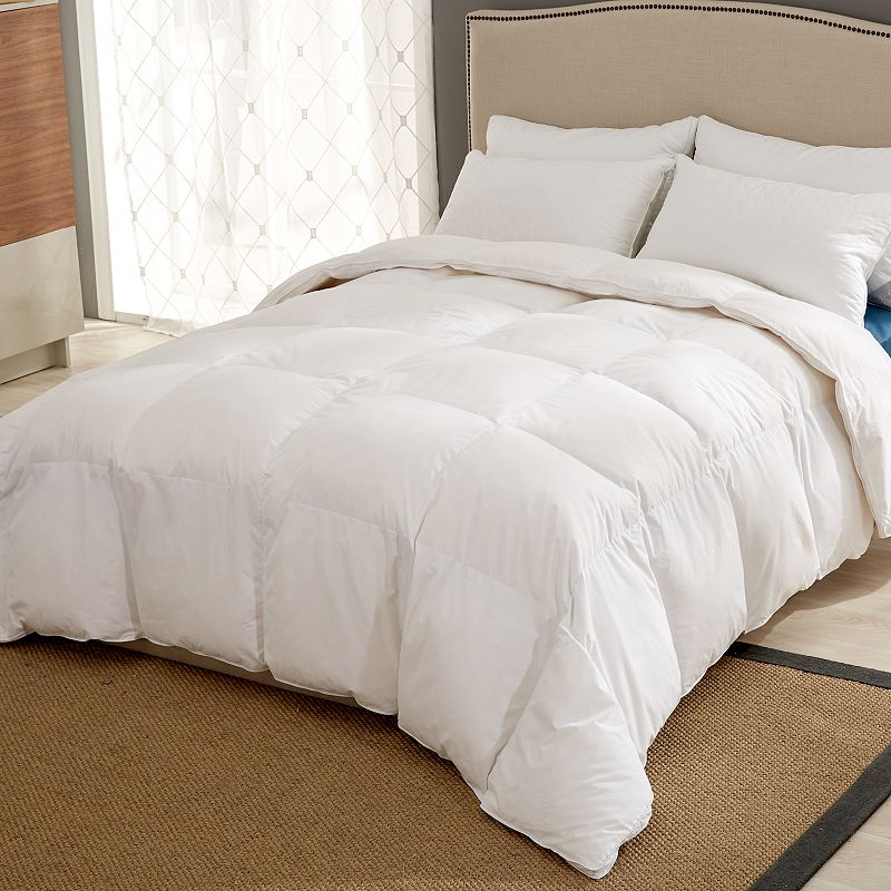 Dream On All Seasons White Goose Down Fiber Gusseted Comforter, Twin