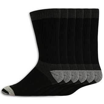 Men's Dickies 6-pack Work Dri-Tech Max Cushion Crew Socks