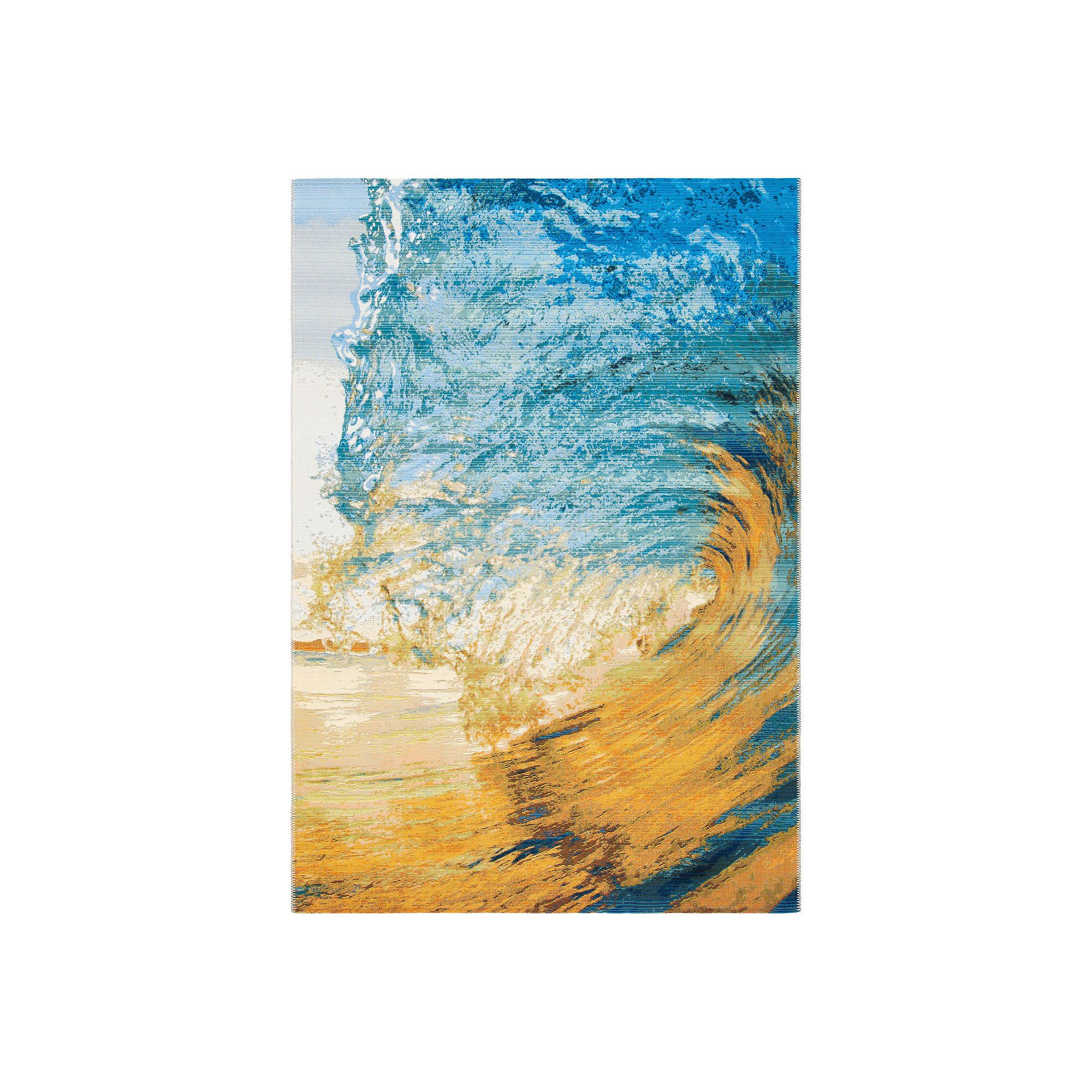 Safavieh Barbados Elizabeth Indoor Outdoor Rug, Blue Gold