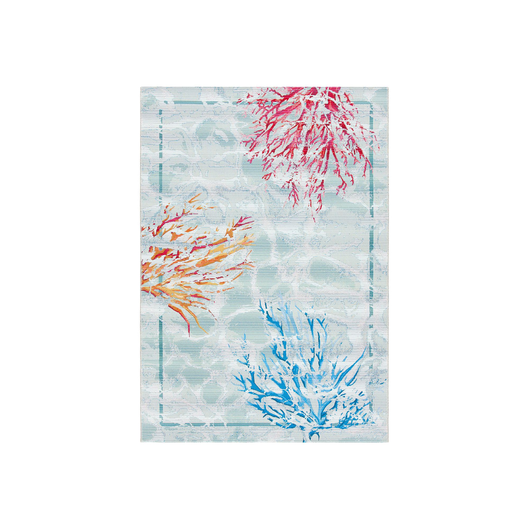 Safavieh Barbados Aria Indoor Outdoor Rug, Teal White