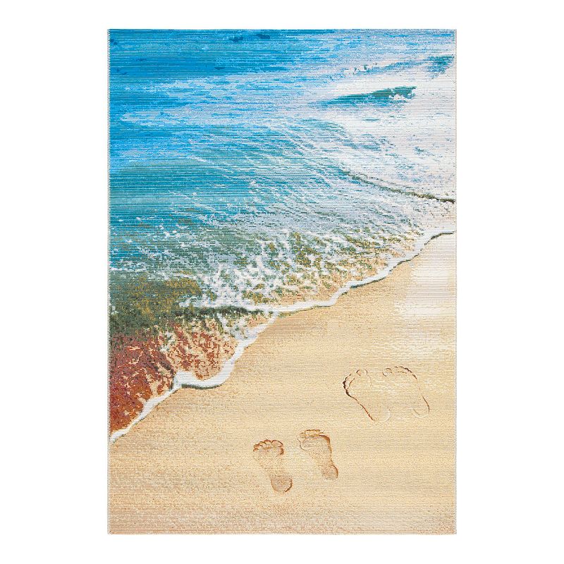 Safavieh Barbados Sofia Indoor Outdoor Rug, Gold, 6.5X9.5 Ft