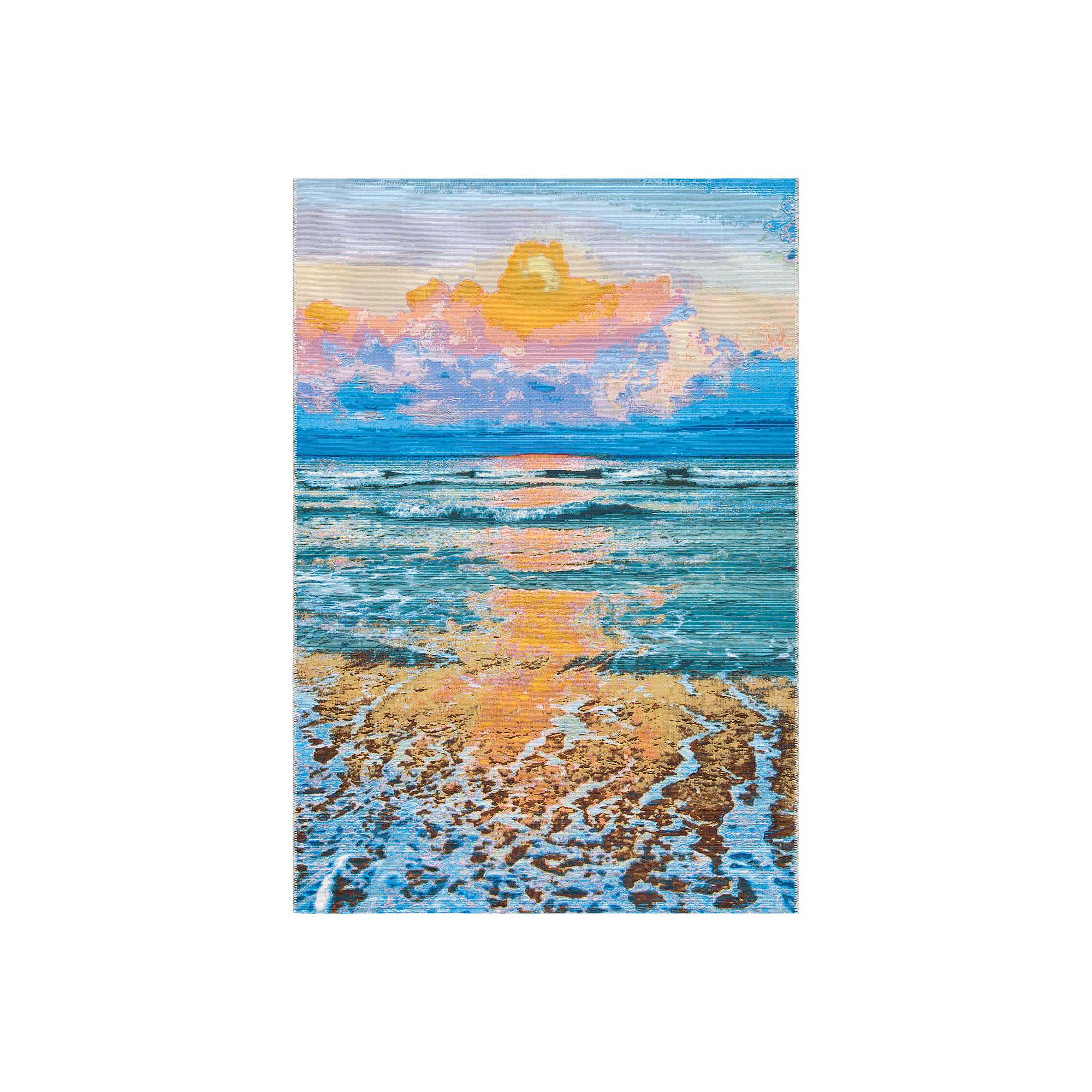 Safavieh Barbados Clara Indoor Outdoor Rug, Gold Blue