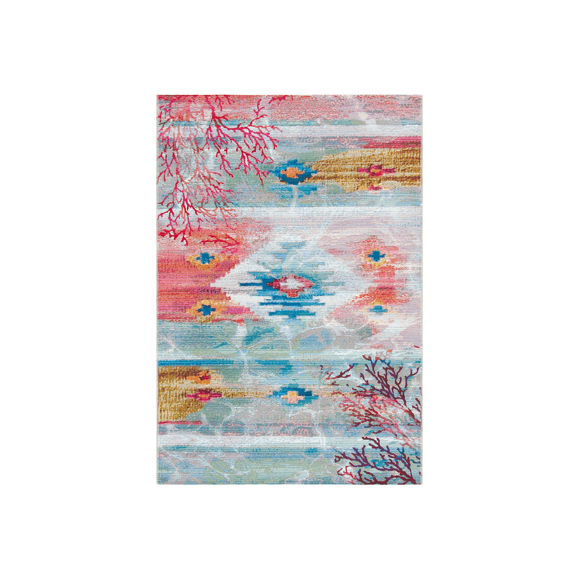 Safavieh Barbados Eva Indoor Outdoor Rug, Light Blue Pink