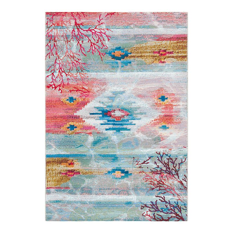 Safavieh Barbados Eva Indoor Outdoor Rug, Light Blue, 6.5X9.5 Ft