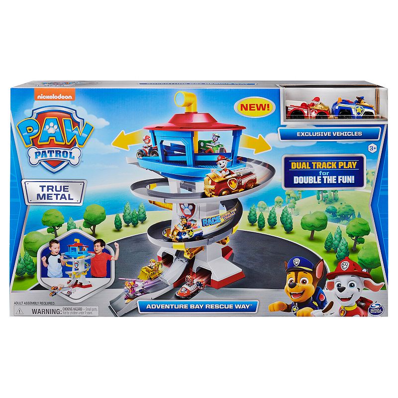 UPC 778988309537 product image for PAW Patrol True Metal Adventure Bay Rescue Way Playset with 2 Exclusive Vehicles | upcitemdb.com