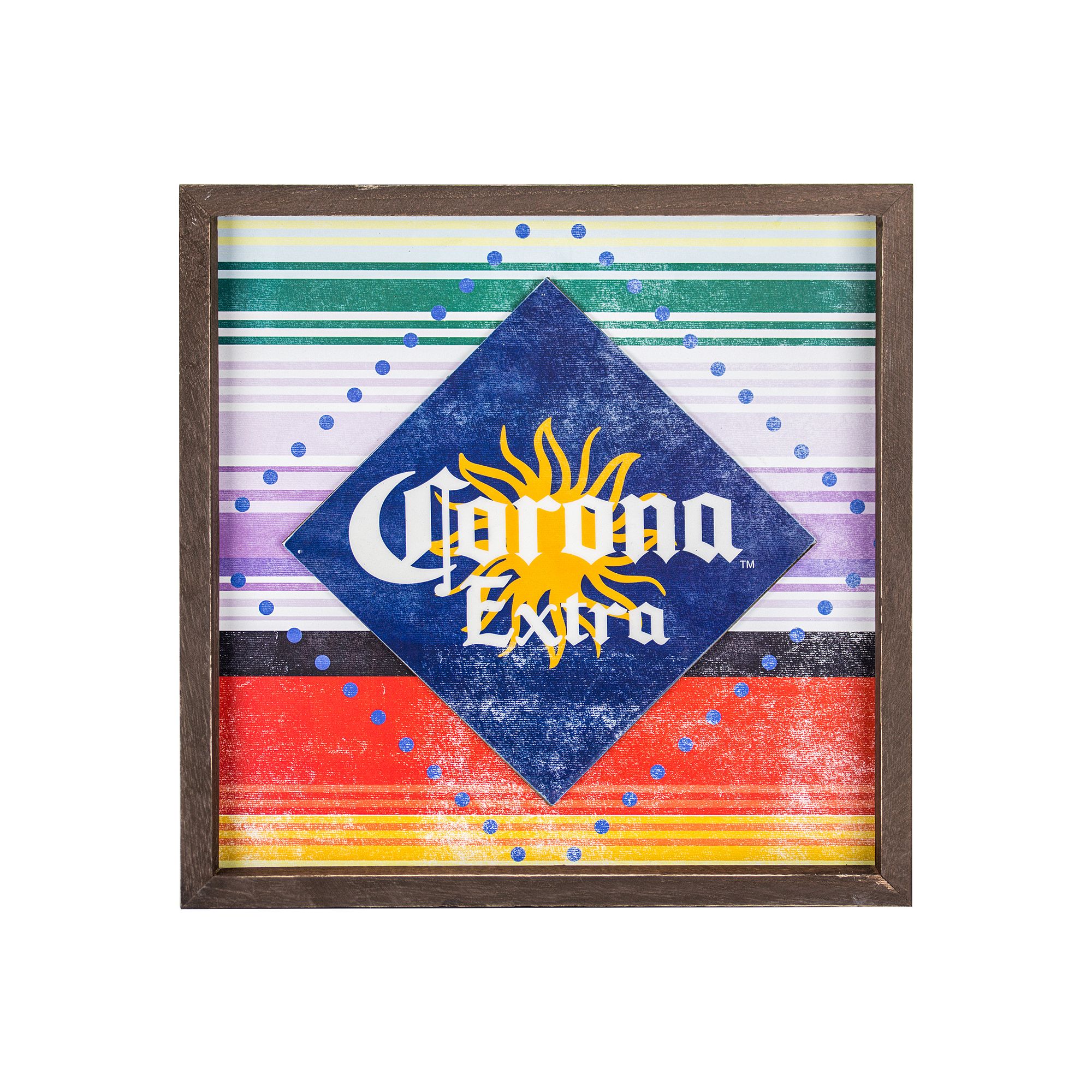American Art Décor Corona Extra Beer Framed Wall Art, Blue