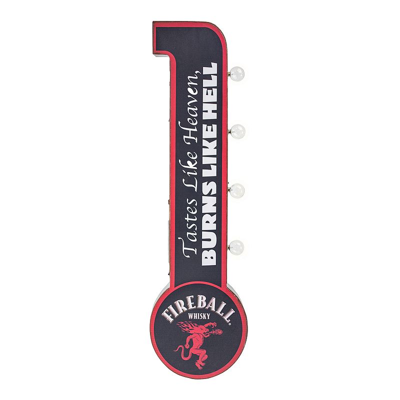 Fireball Whisky LED Marquee Wall Decor, Black
