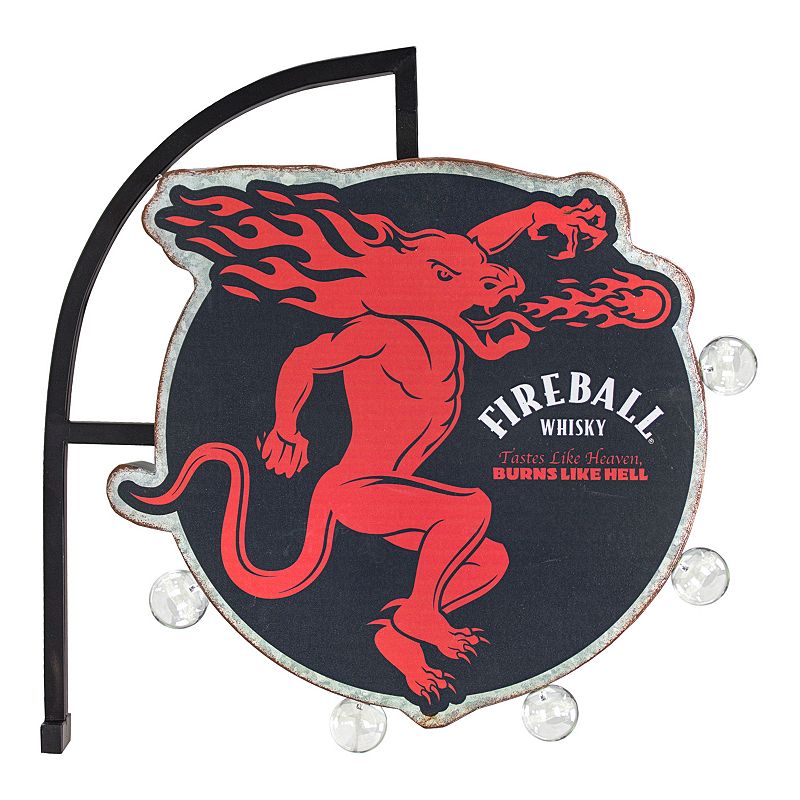 Fireball Whisky Marquee LED Wall Decor, Red