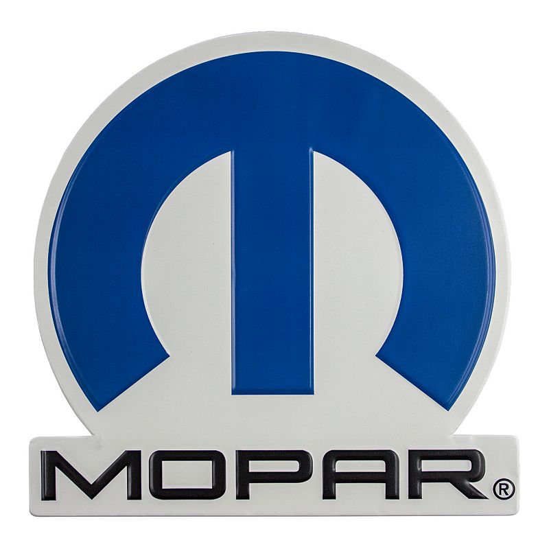Mopar Logo Embossed Wall Decor, Blue