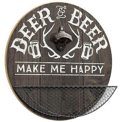 American Art Décor Deer & Beer Bottle Opener Wall Decor