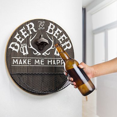 American Art Décor Deer & Beer Bottle Opener Wall Decor