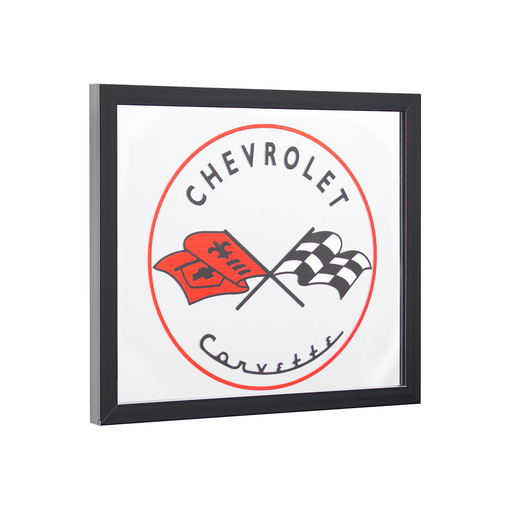 American Art Décor Chevrolet Corvette Mirror Wall Decor, Red