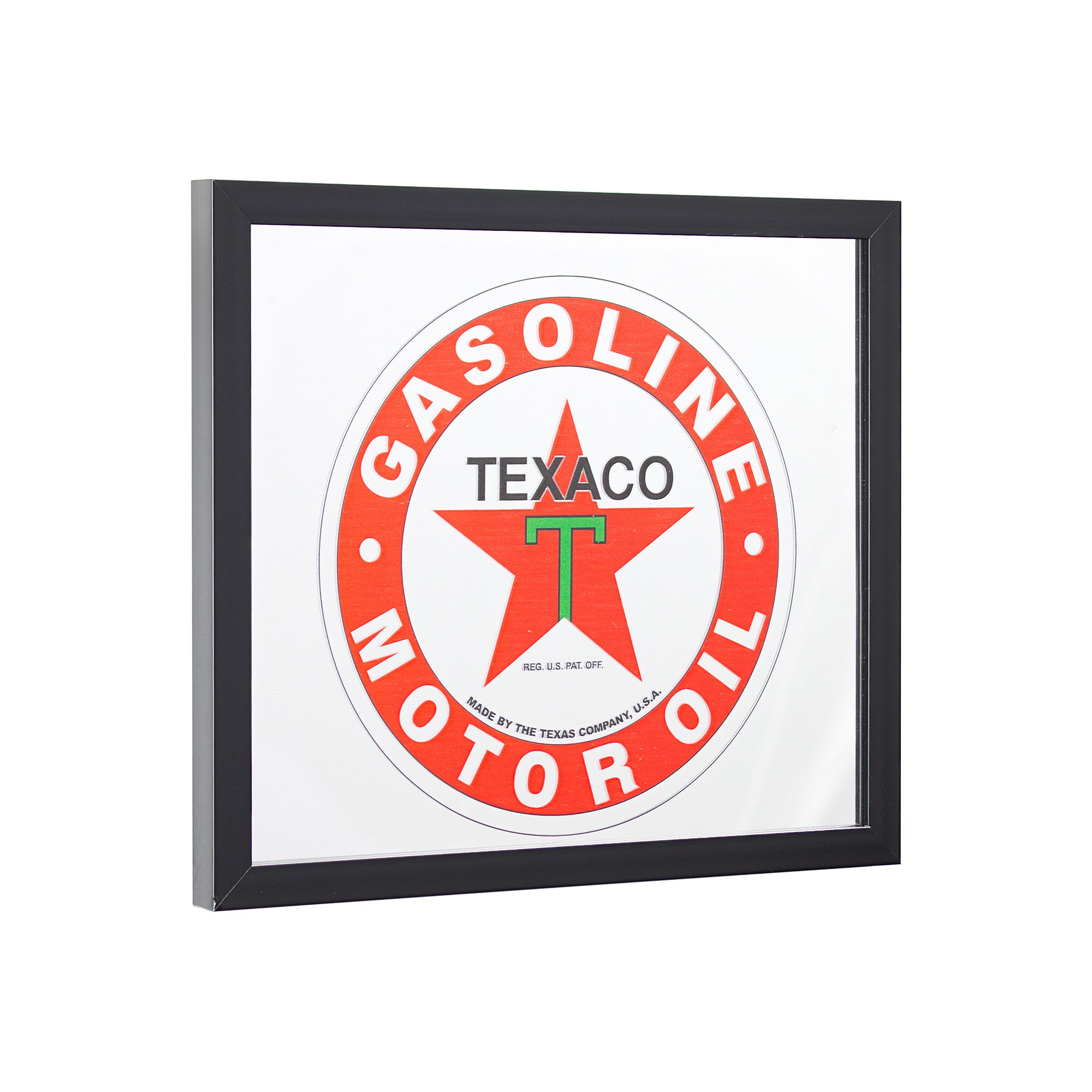 American Art Décor Texaco Gasoline Mirror Wall Decor, Red