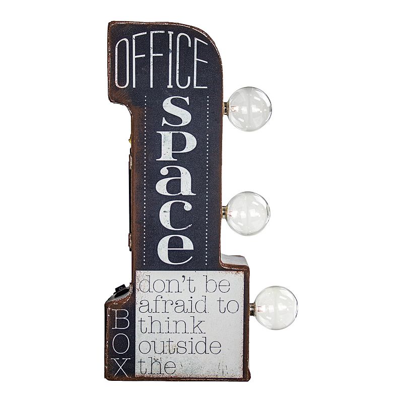 Office Space Mini LED Marquee Wall Decor, Black