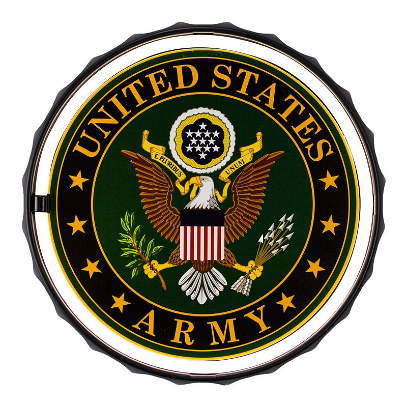United States Army LED Wall Decor, Black, 12X12