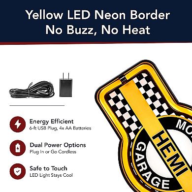 American Art Décor Chrysler Mopar Hemi Garage LED Wall Decor