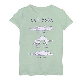 Girls 7-16 Fifth Sun Cat Yoga Moves Graphic Tee