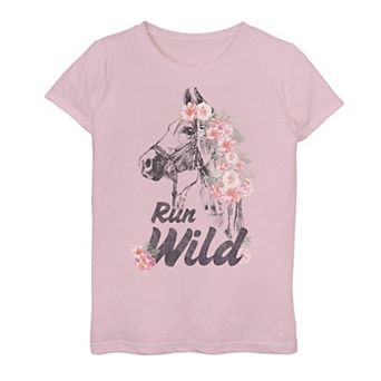 Girls 7-16 Fifth Sun Run Wild Horse Flowers Graphic Tee