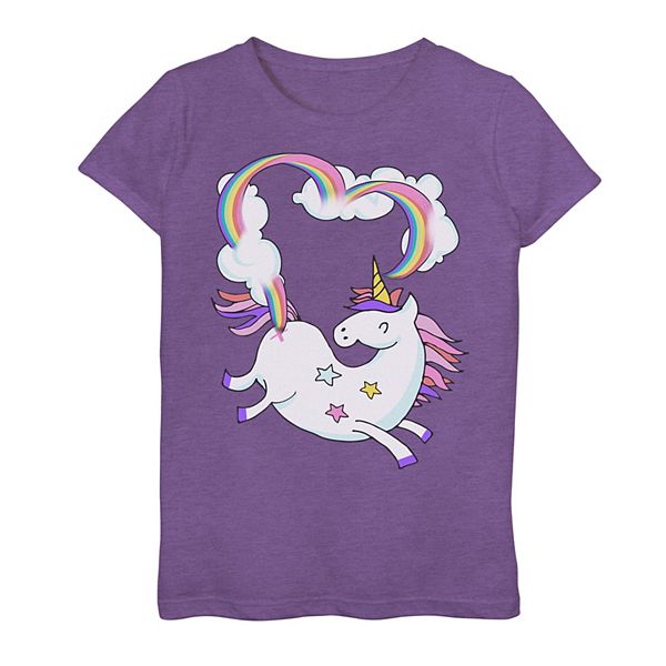 Girls 7-16 Unicorn Rainbow Humor Graphic Tee