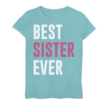 Girls 7-16 Best Sister Ever Bold Title Graphic Tee