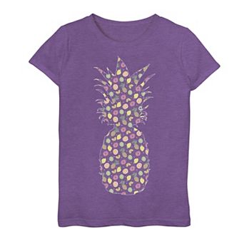 Girls 7-16 Fruit Collection In Pineapple Design Graphic Tee