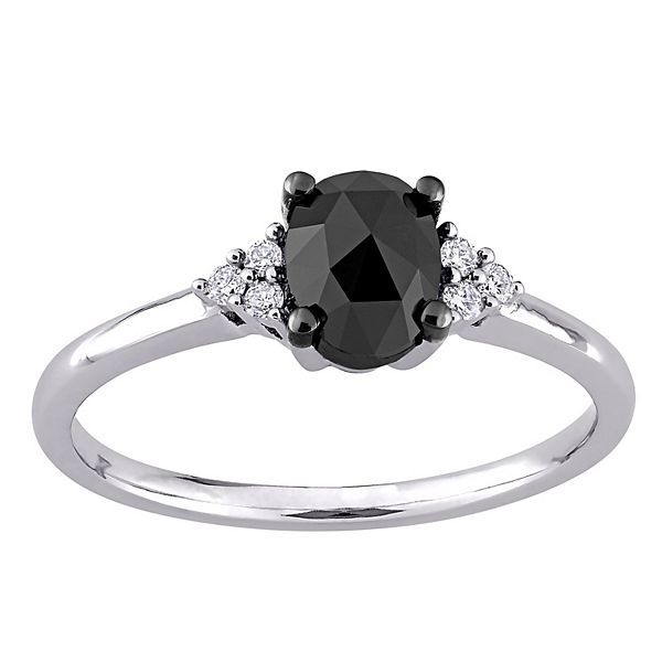 Stella Grace 14k White Gold 1 Carat T.W. Black & White Diamond ...