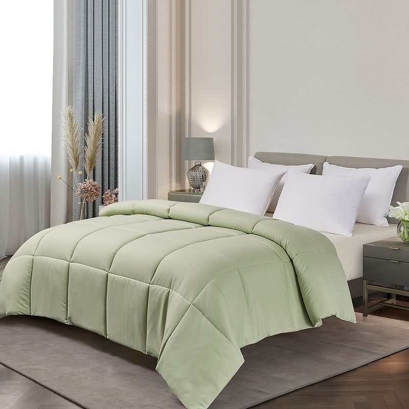 61020310 Royal Majesty Microfiber Solid Comforter, Green, F sku 61020310