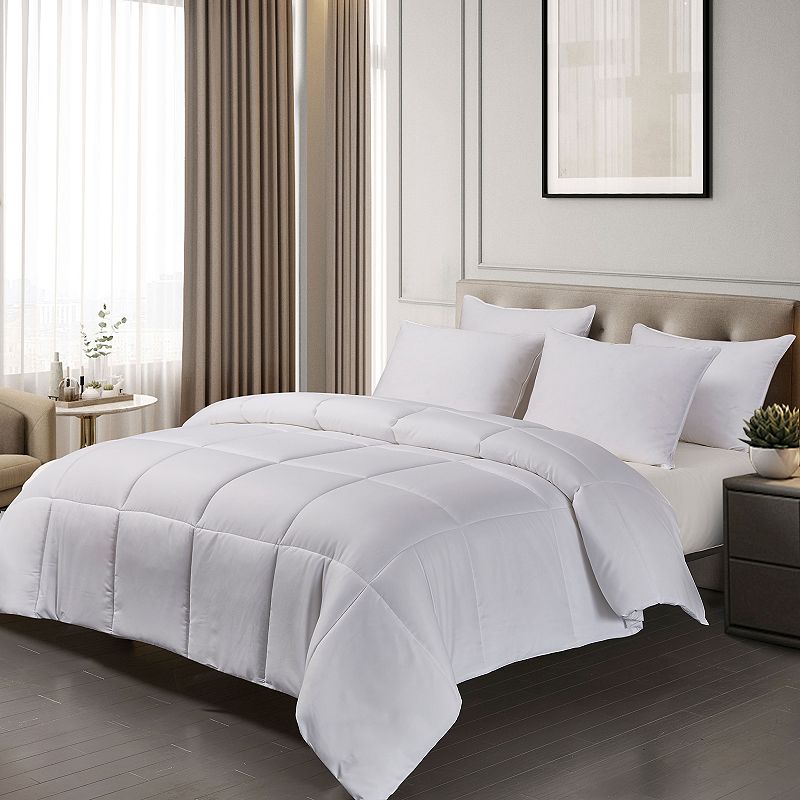 28268134 Royal Majesty Microfiber Solid Comforter, White, T sku 28268134